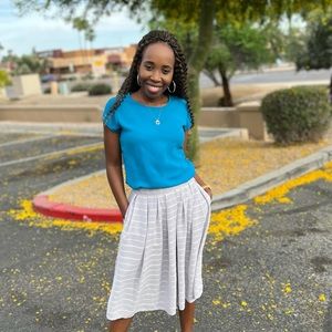 Cute gray sparkly skirt from Neesees Dresses